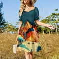 thumbnail image 3 of Desert At Night Dress Landscape Kawaii Dresses Summer Stylish Casual Dress Design Clothes, 3 of 7
