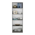 thumbnail image 2 of Nmkwnr 5 Open Shelves Book Dispaly Shelf Bookcase for Home, Office, Gray + White, 2 of 8
