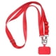 thumbnail image 1 of Cuerdas para teléfono, correa ajustable cruzada de 55" con parche, correa de nylon universal para teléfono celular para la mayoría de los smartphones, roja, 1 of 6