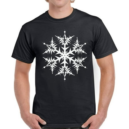Snowflake Christmas T Shirt for Men Merry Christmas - S M L XL 2XL 3XL 4XL 5XL Xmas Graphic Tee - Christmas Gift Holiday Xmas Tee T-Shirt Mens