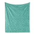 thumbnail image 1 of Abstract Soft Flannel Fleece Blanket, Modern Style Minimalist Boho Aztec Tribal Geometry Triangle Hipster, Cozy Plush for Indoor and Outdoor Use, 70" x 90", Sea Green and Pale Blue, by Ambesonne, 1 of 5