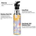 thumbnail image 3 of Yayeee 33oz Double Wall Stainless Steel Water Bottle with Flip Straw, Purple Clouds, 3 of 7