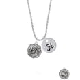 thumbnail image 2 of Delight Jewelry Silvertone Dragon and Phoenix Medallion Silvertone Script Initial Disc - H - Charm Necklace, 20"+3", 2 of 4