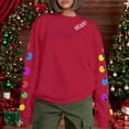 thumbnail image 2 of Maplenight Christmas Sweatshirts for Women Merry Christmas Fleece Pullover Sweatshirts Holiday Vacation Graphic Tees Tops, 2 of 8