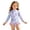 Purple, variant on Krdevn Girls Scale Print Long Sleeve One Piece Rash Guard Swimsuit with Ruffled Hem Color:Purple,Size:18-24 Months