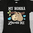thumbnail image 4 of Inktastic My Nonna Loves Me with Sloth and Hearts Boys or Girls Baby Bodysuit, 4 of 5
