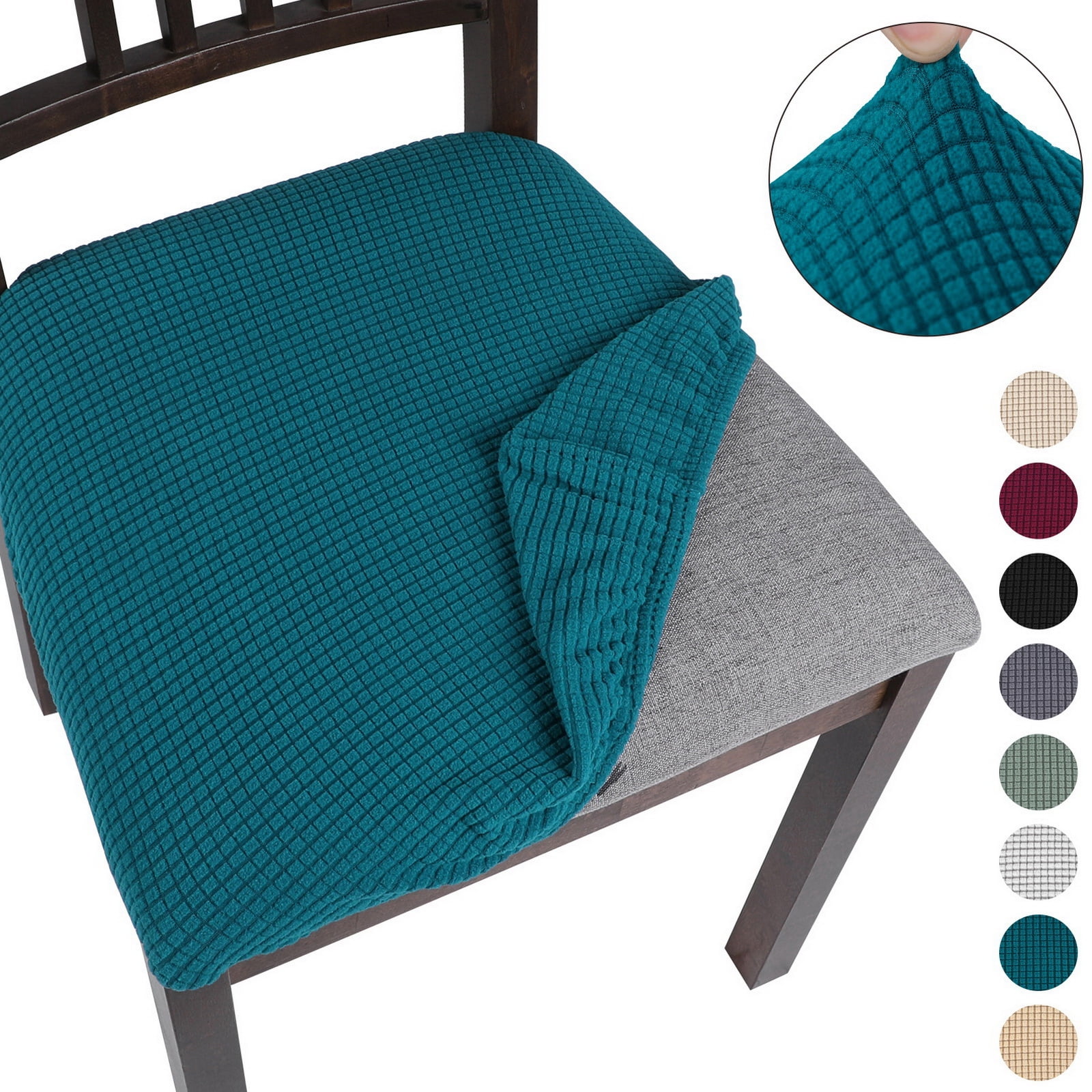 SearchI Seat Covers for Dining Room Chairs Stretch Jacquard Chair Seat Covers Set of 6 Office Removable Washable Upholstered Chair Seat Protector Cushion Slipcovers for Kitchen Off White SearchI Seat Covers for Dining Room Chairs Stretch Jacquard Chair Seat Covers Set of 6 Office Removable Washable Upholstered Chair Seat Protector Cushion Slipcovers for Kitchen Off White