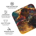 thumbnail image 4 of Pofeuu Colorful Bull Western Man Print Leather Coasters Set of 6, Round Cups Mugs Mat Pad for Home Kitchen Heat Resistant Drink Coasters,Square, 4 of 7