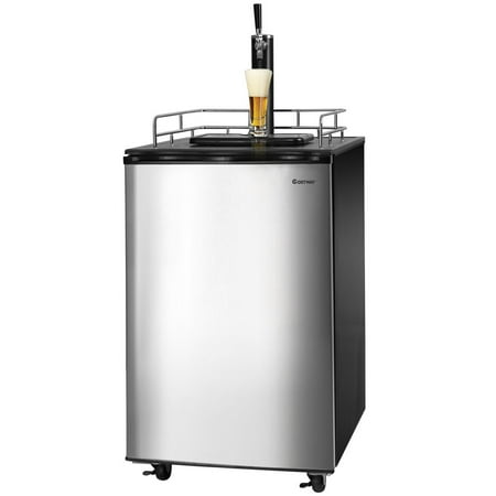 Draw Beer Dispenser 2 Kegs - Costway 6.1 cu. ft Full Size Kegorator Kraft Beer Dispenser Keg Beer Cooler Single-Tap