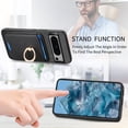 thumbnail image 4 of Dteck for Google Pixel 9 Pro / 9 Case with Detachable Wallet Credit Card Holder, 2-in-1 Shockproof Magnteic Ring Stand PU Leather Case for Women for Men, Black, 4 of 6