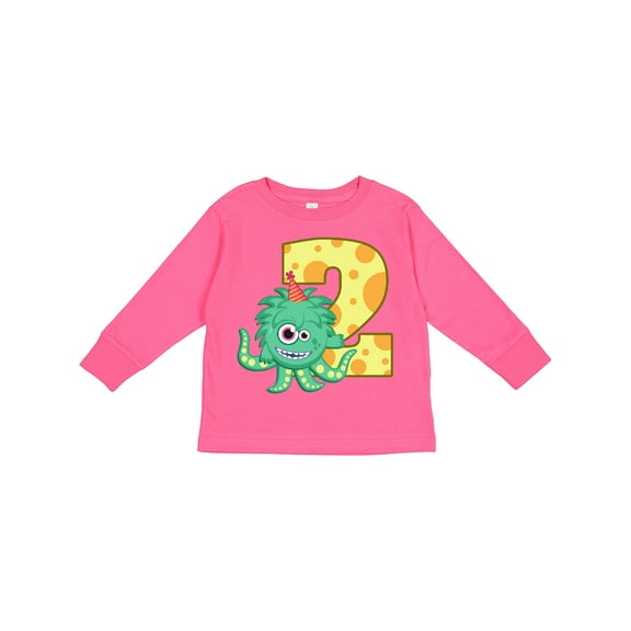 Inktastic 2nd Birthday Monster Boys or Girls Long Sleeve Toddler T-Shirt