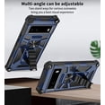 thumbnail image 4 of Designed for Google Pixel 7 Pro Case Basic Phone Case with Stand Bracket Military Grade Drop Protection Dual Layer Shockproof Durable Hard Rigid PC Anti-Scratch Protective Heat Dissipation Cover-Blue, 4 of 14