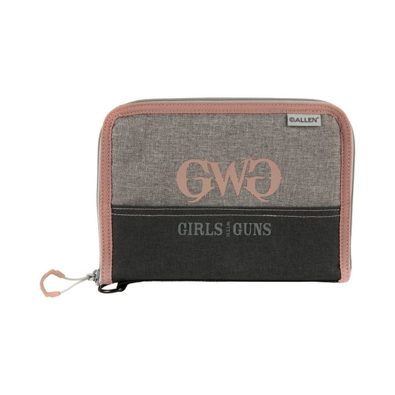 Girls with Guns Lockable Handgun Case, 9" Pistols, Rose Gold