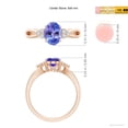 thumbnail image 4 of Angara Natural 1.25 Ct. Tanzanite with Diamond Classic Ring in 14K Rose Gold for Women (Ring Size: 12), 4 of 9
