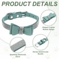 thumbnail image 3 of Mumup Cute Dog Collar with Bling Rhinestone, Bling Dog Collar Adjustable Leather Diamond Sparkling Jewel Accessories  Intended for Teacup/Cat/Small Medium Large Pet, 3 of 7
