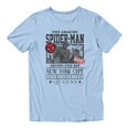 thumbnail image 2 of Marvel Spider-Man Mask Retro Sparkle Men's T Shirt (Light Blue, S-XXXL), 2 of 4