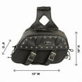 thumbnail image 2 of Milwaukee Leather Unisex Zip-Off Studded Throw Over Rounded Saddle Bag Black One Size, 2 of 5