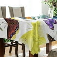 thumbnail image 3 of Colorful Butterfly Rectangle Tablecloth, Dust Proof Anti Wrinkle Wipeable Table Cloth Tabletop foration of Dinner Kitchen Wedding Holiday Party 60"x60" Decor Gift, 3 of 7
