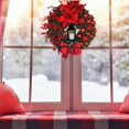 thumbnail image 1 of Guirnalda de Navidad con guirnalda colgante de luz para exteriores iluminada con de bayas rojas para fiestas de vacaciones de Colco guirnalda, 1 of 8