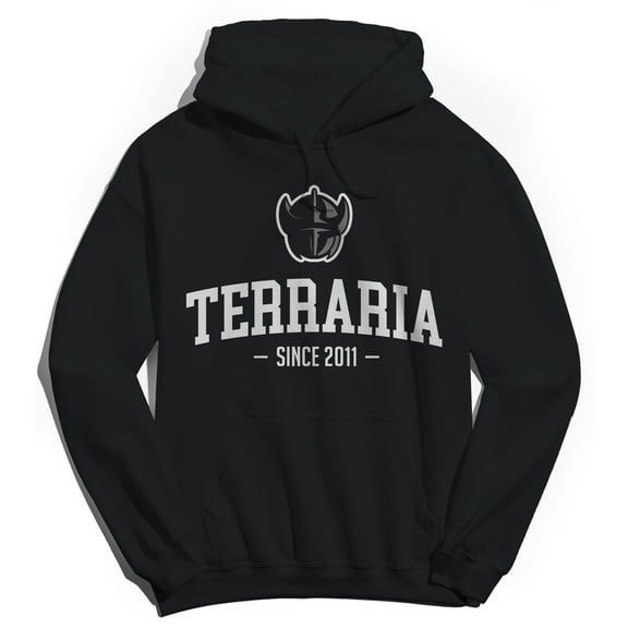 Terraria Aw Ho M Pur Papl Graphic Black Men's Cotton Pullover Hoodie