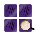 thumbnail image 5 of Effete Feline Claw Marks Scratch Corkwood Coasters Set, 5 of 6