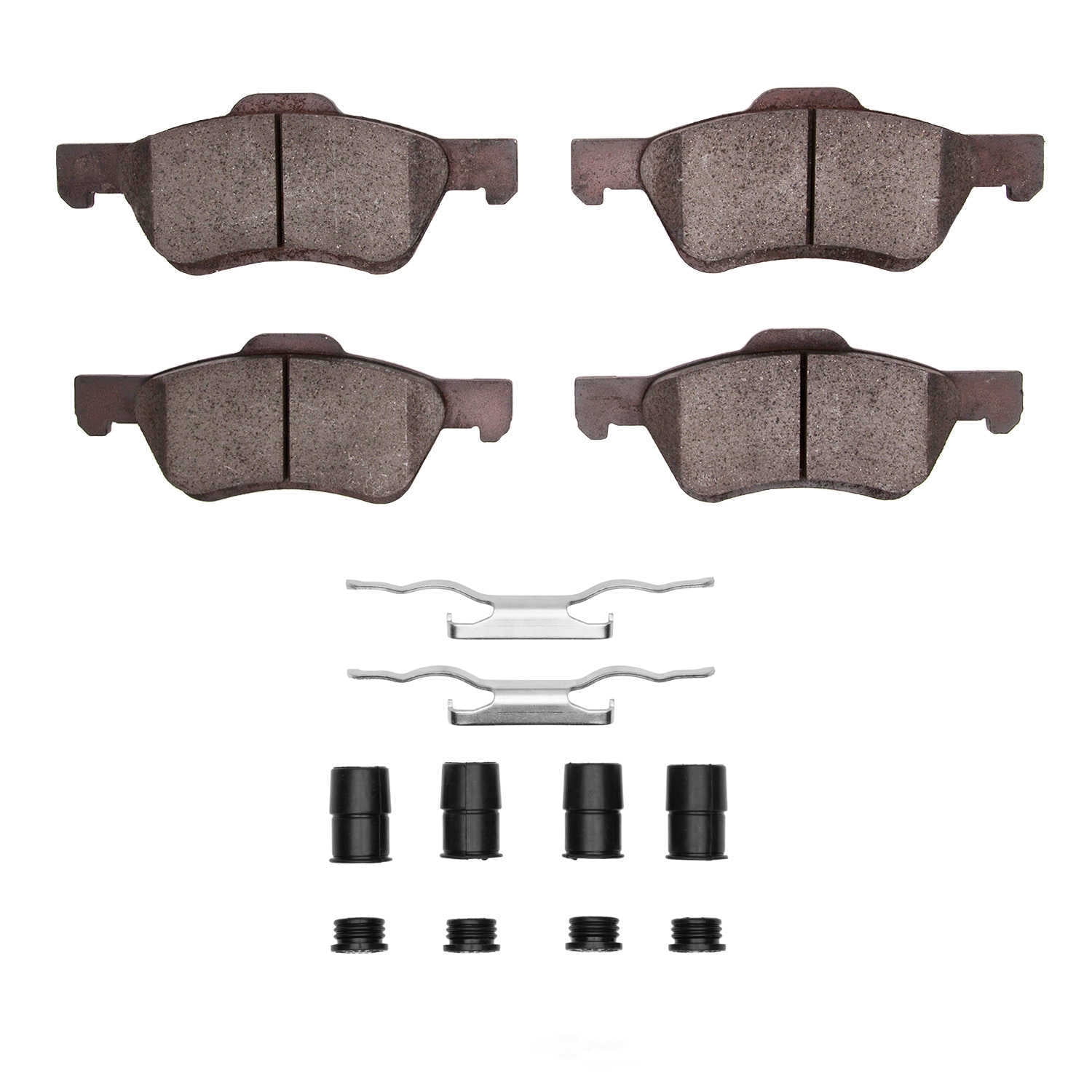 Dynamic Friction Company 1551-1047-11 DFC 5000 Advanced Brake Pads - Ceramic and Hardware Kit - OE