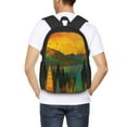 thumbnail image 6 of XMXT Travel Laptop Backpack for School Work, Trees Mountains Pattern Large Capacity Bookbag Travel Bag Backpacks for Women Men, 6 of 9