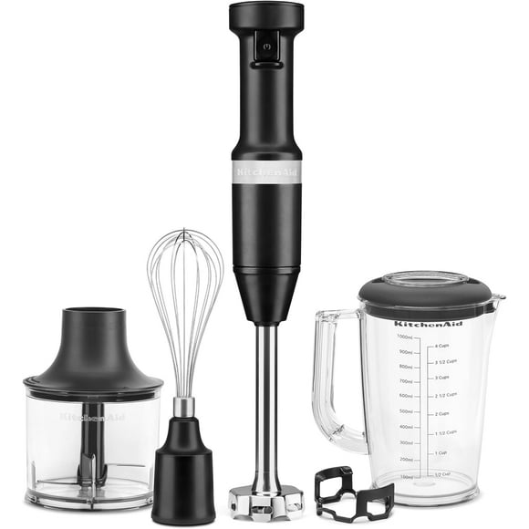 ZJQYDS KitchenAid Variable Speed Corded Hand Blender with Accessories, Black Matte, KHBV83BM