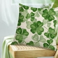 thumbnail image 5 of JingChun 1Pc St Patricks Day Pillow Cover 17x17 Inch Spring Green Shamrock Clover Decorative Outdoor Throw Pillow Cover Square St Patrick's Day Cushion Cover for Couch Sofa Home Decor, 5 of 6