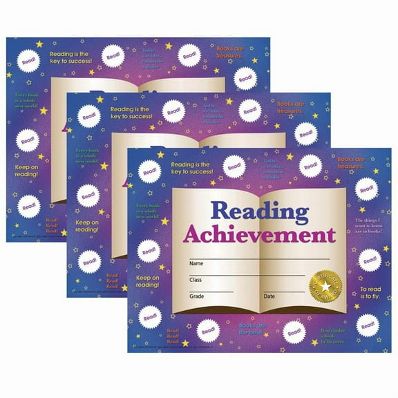 Hayes Publishing Achievement Certificates and Reward Seals, 30 Certificates Per Pack, 3 Packs