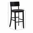 thumbnail image 6 of Linon Torino 30" Contemporary Indoor Wood Bar Stool with Black/Dark Brown Faux Leather Seat, 6 of 9
