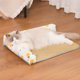 thumbnail image 4 of Cama de verano con autoenfriamiento para perros medianos y pequeños, sofá cama duradero para perros y gatos, acogedora y fresca cama de ratán para cachorros y gatos con base antideslizante., 4 of 6
