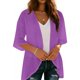 thumbnail image 2 of TaTaai 3/4 Sleeve Casual Cardigan Top, Women's Mid Length Cover Shirt, Fashion Spring Summer Blouse, Perfect for Home Work Party Use Gift, 2 of 8