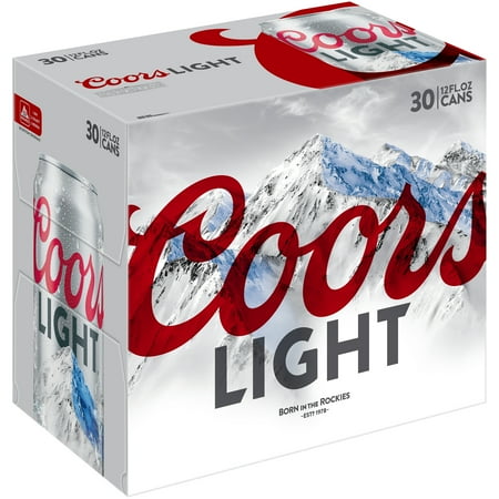 Coors Light Lager Beer, 30 Pack, 12 fl. oz. Cans, 4.2% ABV