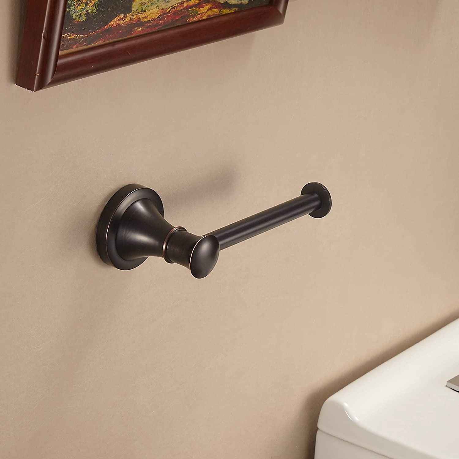 Bronze Toilet Paper Holder Oil Rubbed Tissue Roll Hanger Rustic Farmhouse ORB Storage Wall Mounted for Bathroom