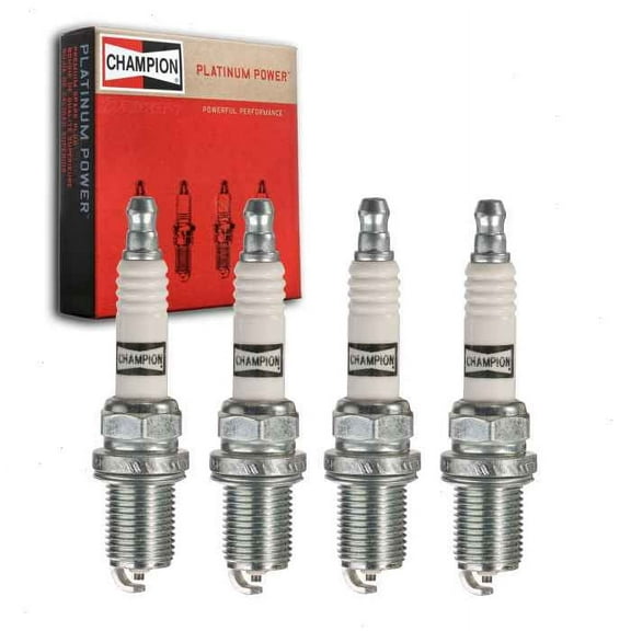 4 pc Champion Platinum Spark Plugs compatible with Mitsubishi Lancer 2.0L 2.4L L4 2002-2017