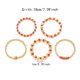 thumbnail image 3 of Un conjunto de cinco pulseras de cuentas de cristal en forma de corazón es un regalo de joyería perfecto para el Día de San Valentín. Pulsera de plástico., 3 of 6