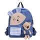 thumbnail image 1 of 1pc Children's Cartoon Rabbit Plaid Backpack With Plush Teddy Bear, Sweet Cute Lightweight Backpack Casual Travel Backpack Kindergarten Kids School Bag, 1 of 4