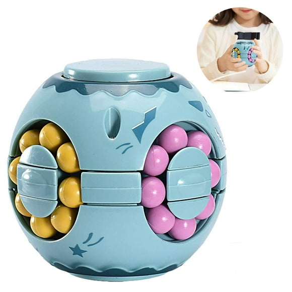 2 in1 Rotating Spinner Magic Bean Infinity Cube Stress Relief Ball Adults Kids Unisex-Children Educational Puzzle Cube Toys