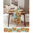 thumbnail image 6 of Orange Yellow Pumpkins Fall Burlap Cotton Table Runner 13x48 Inches Long, Thanksgiving Farmhouse Botanical Retro Farmhouse Table Runners, Outdoor Dining Tablecloths Decor for Baby Shower/Party, 6 of 6