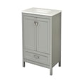 thumbnail image 3 of Canddidliike 30" Freestanding Bathroom Vanity with Sink, Carrara Engineered Marble Vanity Top with Under-mounted Rectangular Ceramic Sink and Solid Wood Frame, Gray, 3 of 13