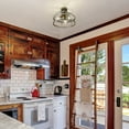 thumbnail image 4 of Golden Lighting Bavaria 3-Light Semi-flush in Colonial Steel, 4 of 6