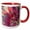 Red/White, variant on 3drose, Summer Solstice Bee and Flower, 11oz Two-tone Yellow Mug