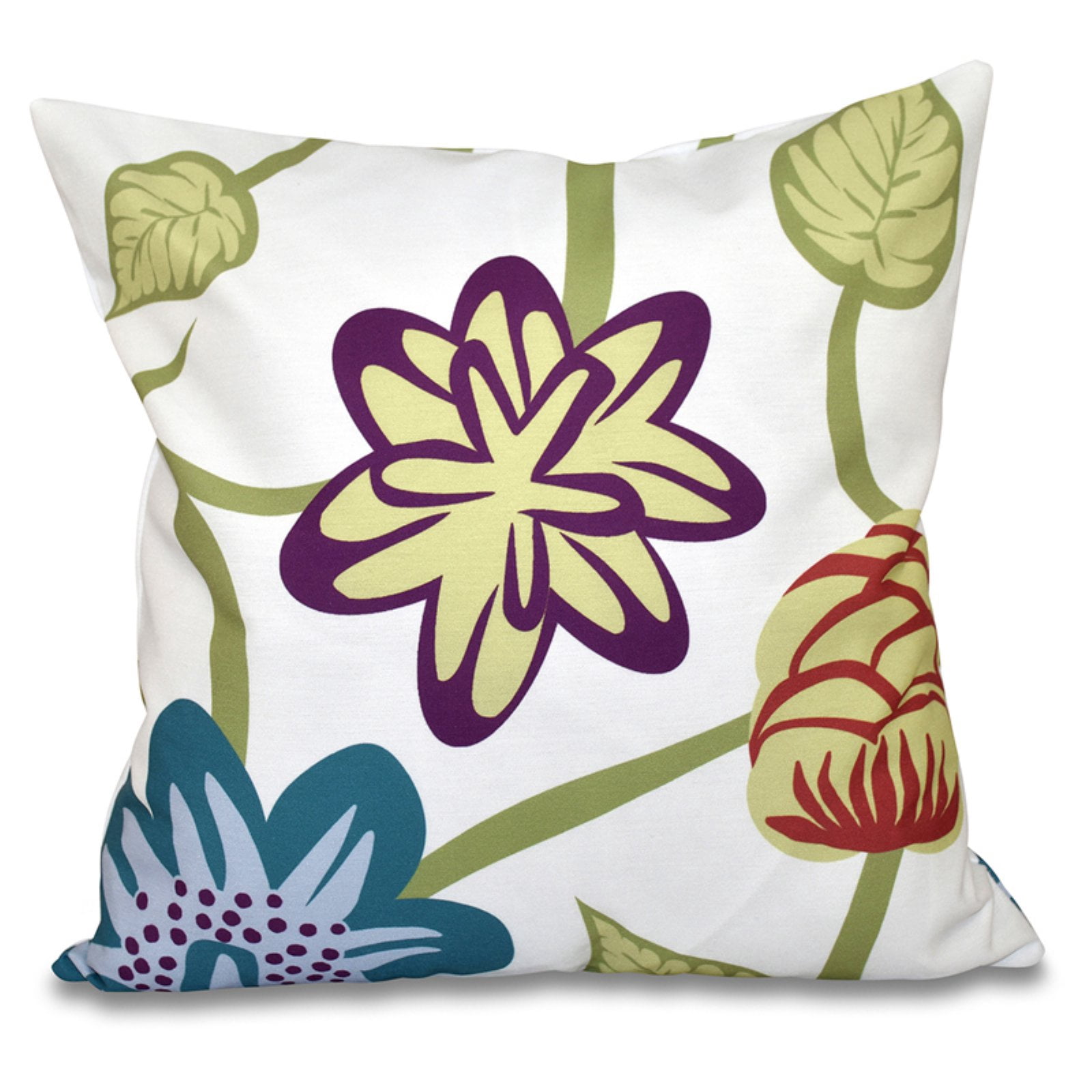 Simply Daisy 16" x 16" Tropical Floral Floral Print Pillow