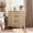 Wood Grain Color, variant on Kojooin Modern Recessed Bedside Table with 3 Drawers, White Compact Bedside Table, Suitable for Small Spaces, Slim Storage Cabinet, Suitable for Bedrooms, Living Rooms and Dormitories