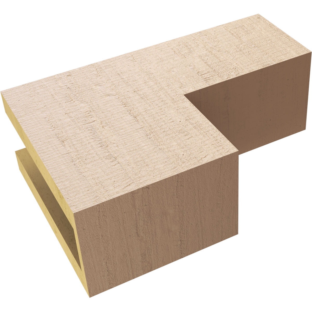 4"W x 12"D x 8"H Classic Chapel Hill Rough Cedar Woodgrain TimberThane Corbel, Primed Tan