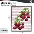 thumbnail image 4 of Stupell Industries French Country Juicy Cherry Vine on Stripes Gray Floating Frame Canvas Art, 17 x 21, by Paul Brent, 4 of 8