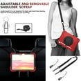 thumbnail image 6 of iPad 10.9 inch Case 2022, Allytech 360 Degree Rotatable Kickstand Pencil Holder Protective Case with Adjustable Detachable Shoulder Strap Kids-Friendly Case for iPad 10th Gen 2022, Red + Black, 6 of 8