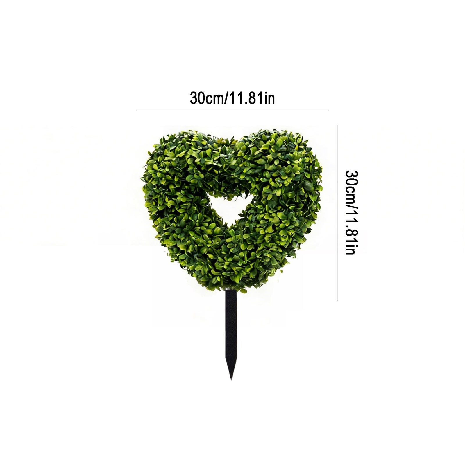 DAMAI 11.8in Artificial Heart Openwork Boxwood Topiary, Valentine's Day Heart Shaped Topiary Trees, Faux Boxwood Decoration Ball Tree with Planter Pots for Indoor Outdoor Home Porch Decor