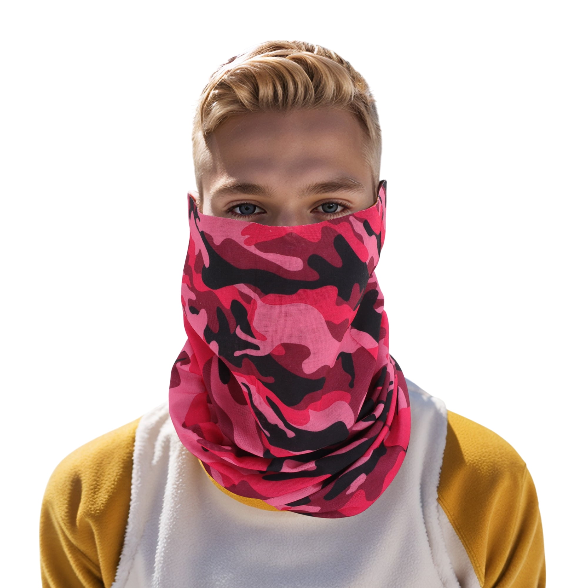Unique Bargains Windproof Face Scarf Mask 1 Pc Black, Rose Pink
